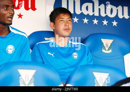 Taichi Hara (Alaves), 13. AUGUST 2022 - Fußball / Fußball : Spanisches Spiel der 'La Liga Smartbank' zwischen CD Leganes 1-2 Deportivo Alaves im Estadio Municipal de Butarque in Leganes, Spanien. (Foto von Mutsu Kawamori/AFLO) Stockfoto