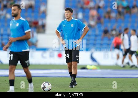 Taichi Hara (Alaves), 13. AUGUST 2022 - Fußball / Fußball : Spanisches Spiel der 'La Liga Smartbank' zwischen CD Leganes 1-2 Deportivo Alaves im Estadio Municipal de Butarque in Leganes, Spanien. (Foto von Mutsu Kawamori/AFLO) Stockfoto