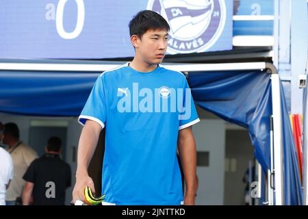 Taichi Hara (Alaves), 13. AUGUST 2022 - Fußball / Fußball : Spanisches Spiel der 'La Liga Smartbank' zwischen CD Leganes 1-2 Deportivo Alaves im Estadio Municipal de Butarque in Leganes, Spanien. (Foto von Mutsu Kawamori/AFLO) Stockfoto