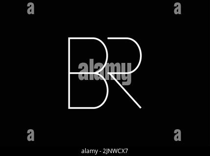 Abstrakte Alphabete Buchstaben BR oder RB Logo Stock Vektor
