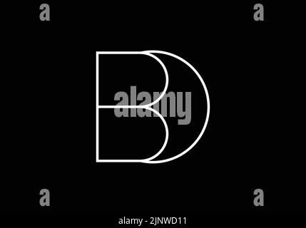 Abstrakte Alphabete Buchstaben BD oder DB Logo Stock Vektor