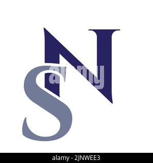 Anfangsbuchstabe SN, NS-Logo-Designvorlage. Monogram Letter SN Luxus Logo Design Vektor-Vorlage für Geschäfts-und Firmenidentität Stock Vektor
