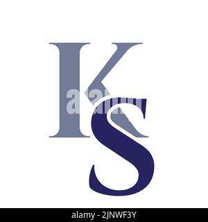 Anfangsbuchstabe SK, KS Logo Designvorlage. Monogram Letter SK Luxus Logo Design Vektor-Vorlage für Geschäfts-und Firmenidentität Stock Vektor