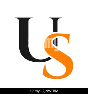Anfangsbuchstabe SU, Designvorlage für US-Logo. Monogram Letter SU Luxus Logo Design Vektor-Vorlage für Geschäfts-und Firmenidentität Stock Vektor