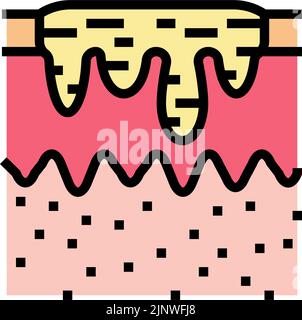 Hyperpigmentierung Akne Narbe Farbe Symbol Vektor Illustration Stock Vektor