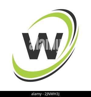 Anfangsbuchstabe W Logo Firmenname einfaches und modernes Logotypendesign für Geschäfts- und Firmenidentität Stock Vektor