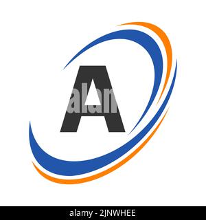Anfangsbuchstabe A Logo Firmenname einfaches und modernes Logo-Design für die Unternehmens- und Firmenidentität Stock Vektor