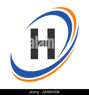 Anfangsbuchstabe H Logo Firmenname einfaches und modernes Logo-Design für Geschäfts- und Firmenidentität Stock Vektor
