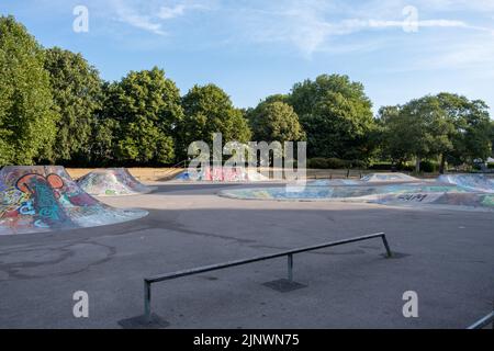 St George Park Skatepark, Bristol, Großbritannien (Aug22) Stockfoto