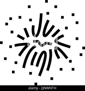 Darstellung der Liniensymbole für Narbenkontrakturen Stock Vektor