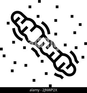 Abbildung des Symbols für die Linie der Keloid-Narbe Stock Vektor