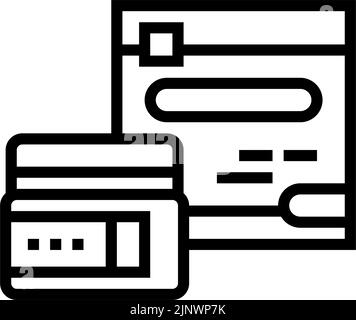 Abbildung des Symbols für die Linie der Gelnarbe Stock Vektor