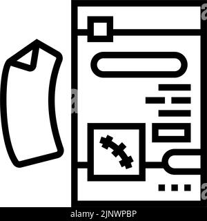 Abbildung des Symbols für die Narbenlinie auf dem Band Stock Vektor