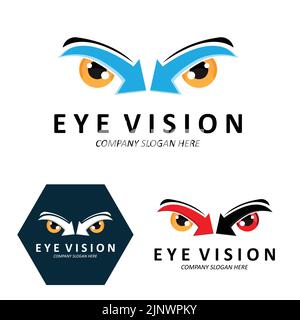 Augen Logo Design, Vision of the World, Vektordarstellung von Orgeln Stock Vektor