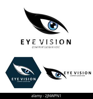 Augen Logo Design, Vision of the World, Vektordarstellung von Orgeln Stock Vektor