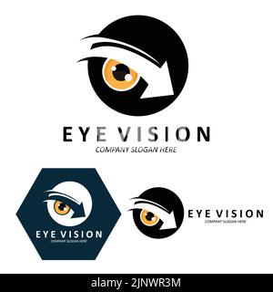 Augen Logo Design, Vision of the World, Vektordarstellung von Orgeln Stock Vektor