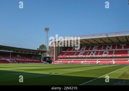 Nottingham, Großbritannien. 14. August 2022. Allgemeine Ansicht des Stadtgrunds, Heimat des Nottingham Forest in Nottingham, Großbritannien am 8/14/2022. (Foto von Gareth Evans/News Images/Sipa USA) Quelle: SIPA USA/Alamy Live News Stockfoto