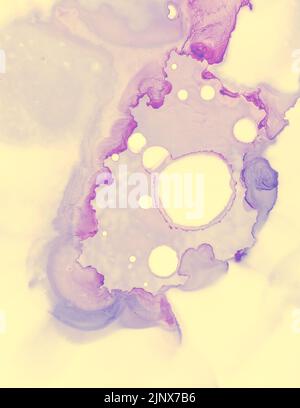 Design Für Hochzeitseinladungsfeiern. Gelbe Pastel Flow-Flüssigkeit. Stockfoto