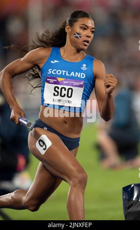 Nicole Yeargin aus Schottland, die am 7.. August 2 im Alexander Stadium, Birmingham, England, beim 4x400-m-Finale der Frauen bei den Commonwealth Games antritt Stockfoto