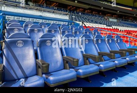 VIP-Tribüne im Parc des Princes, Paris Stockfoto
