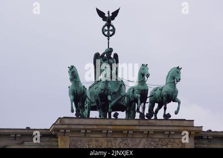 Berlin, Deutschland: Die Quadriga auf dem Brandenburger Tor Stockfoto