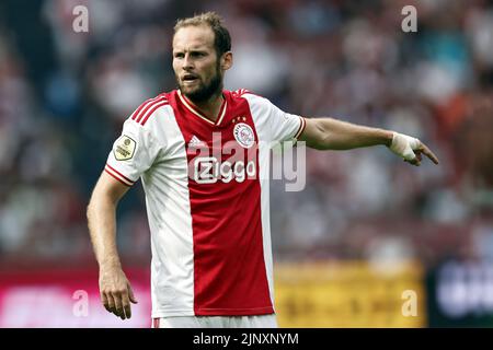 AMSTERDAM - Daley Blind von Ajax während des niederländischen Eredivisie-Spiels zwischen Ajax Amsterdam und dem FC Groningen in der Johan Cruijff Arena am 14. August 2022 in Amsterdam, Niederlande. ANP MAURICE VAN STEEN Stockfoto