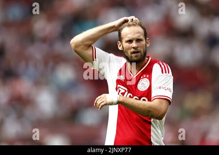 AMSTERDAM - Daley Blind von Ajax während des niederländischen Eredivisie-Spiels zwischen Ajax Amsterdam und dem FC Groningen in der Johan Cruijff Arena am 14. August 2022 in Amsterdam, Niederlande. ANP MAURICE VAN STEEN Stockfoto