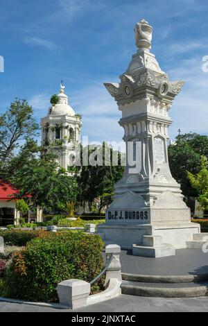 Vigan, Philippinen - 2022. August: Detail des Burgos-Platzes in Vigan am 6. August 2022 in Vigan, Luzon, Philippinen. Stockfoto