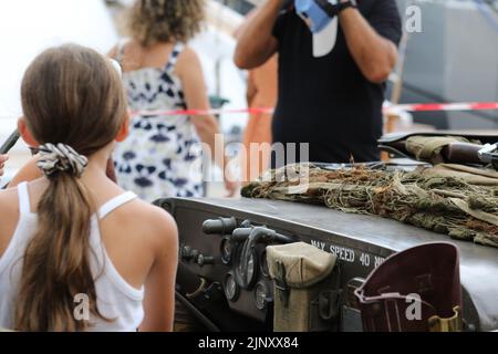 Saint-Tropez, Frankreich. 14. August 2022. 78.. Jahrestag der Landungen der Provence und der Befreiung von Saint-Tropez. Vom 14. Bis 15. august 2022 Credit Ilona Barna BIPHOTONEWS / Alamy Live News Stockfoto