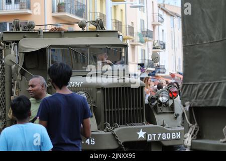 Saint-Tropez, Frankreich. 14. August 2022. 78.. Jahrestag der Landungen der Provence und der Befreiung von Saint-Tropez. Vom 14. Bis 15. august 2022 Credit Ilona Barna BIPHOTONEWS / Alamy Live News Stockfoto