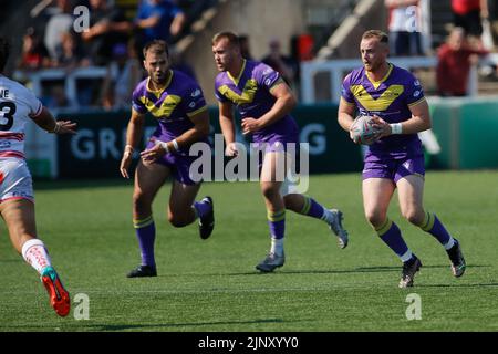 Josh Woods von Newcastle Thunder in Aktion während des WETTBUNDES DER BETFRED Championship zwischen Newcastle Thunder und Leigh Centurions im Kingston Park, Newcastle am Sonntag, den 14.. August 2022. (Quelle: Chris Lishman | MI News) Stockfoto