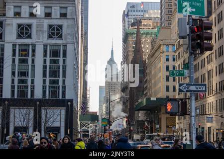 Straßenfotografie in New York City, New York, Vereinigte Staaten von Amerika USA Stockfoto