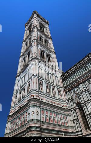 Blick auf den Campanile Di Giotto. Florenz, Italien. Stockfoto