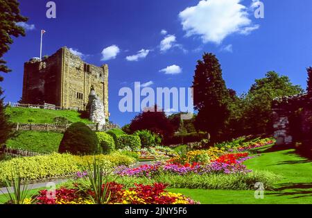 Guildford Castle um 1995 gedreht auf Film. Stockfoto