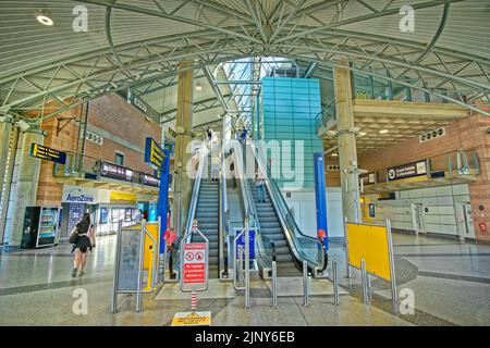 Manchester Airport Train and Tramway Station, Manchester, England. Stockfoto