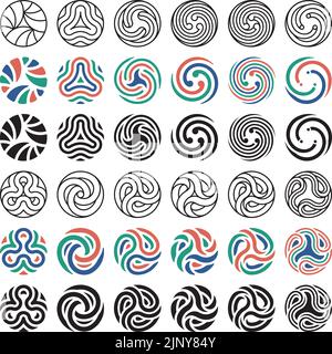 Logo-Vorlage. Satz von Dreieck-Logo-Vorlagen. Vektorgrafik Stock Vektor