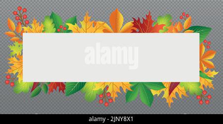 Herbst Web-Vorlage transparenter Hintergrund mit einem Platz für Ihren Text - Vektor-Illustration Stock Vektor