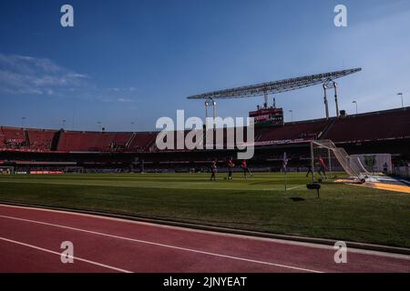 Sao Paulo, Brasilien. 14. August 2022. SP - Sao Paulo - 08/14/2022 - BRASILIANISCHER A 2022, SAO PAULO X BRAGANTINO - Gesamtansicht des Morumbi-Stadions für das Spiel zwischen Sao Paulo und Bragantino für die brasilianische Meisterschaft A 2022. Foto: Ettore Chiereguini/AGIF/Sipa USA Quelle: SIPA USA/Alamy Live News Stockfoto