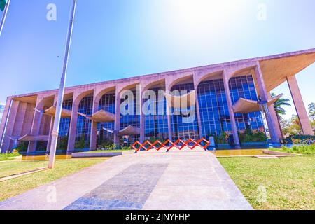 Justizpalast in der Stadt Brasilia, Sitz des Justizministeriums und der öffentlichen Sicherheit. Stockfoto