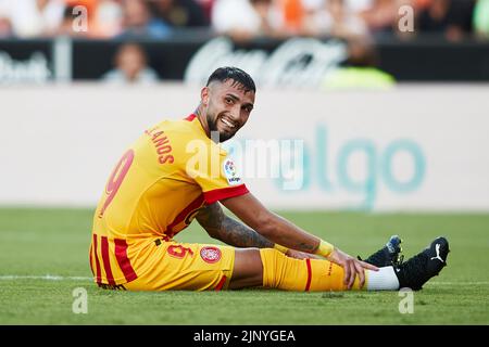 Valencia, Spanien. . 14. August 2022. Spanische La Liga: Valencia CF / FC Girona. Taty Castellanos von Girona FC Quelle: Saolab/Alamy Live News Stockfoto