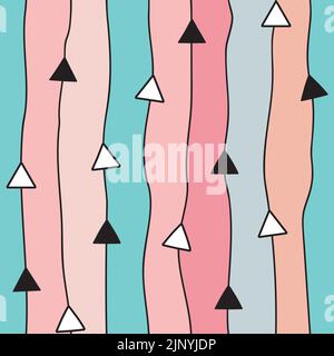 Nahtlose Linienmuster-Textur. Geometrischer Hintergrund mit Elementen einer dreieckigen Form. Stock Vektor