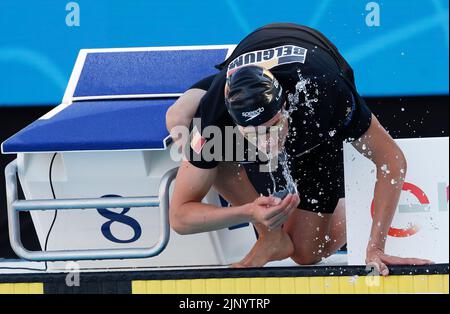 Der Belgier Lucas Henveaux im Bild beim Freestyle-Event 200m bei den Schwimmen-Europameisterschaften in Rom, Italien, Sonntag, 14. August 2022. Die Schwimmeuropameisterschaften 2022 finden vom 11. Bis 21. August statt. BELGA FOTO NIKOLA KRSTIC Stockfoto