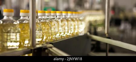Fabrik für die Herstellung von Speiseölen. Flacher DOFF. Ukraine Stockfoto