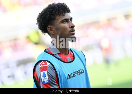 Florenz, Italien. 14. August 2022. Aiwu (Cremonese) während ACF Fiorentina vs US Cremonese, italienische Fußballserie A Spiel in Florenz, Italien, August 14 2022 Quelle: Independent Photo Agency/Alamy Live News Stockfoto