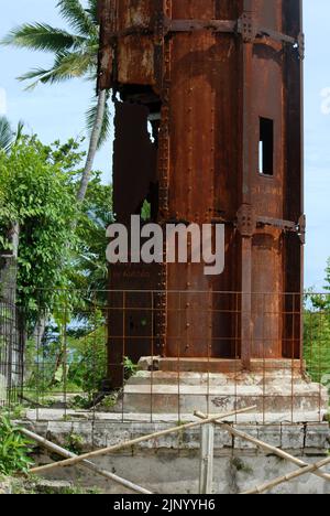 Rusty Guisi Lighthouse, La Valencia, Guimaras, Philippinen. Stockfoto