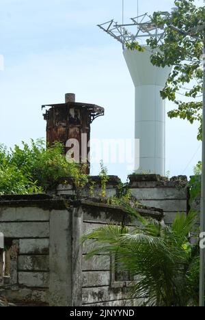 Rusty Guisi Lighthouse, La Valencia, Guimaras, Philippinen. Stockfoto