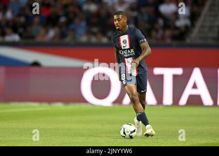 Paris, Frankreich. 13. August 2022. Presnel Kimpembe - PSG gegen Montpellier in Paris, Frankreich, am 13. august 2022. 13/08/2022-Paris, FRANKREICH. (Foto: Lionel Urman/Sipa USA) Quelle: SIPA USA/Alamy Live News Stockfoto
