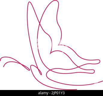 Schmetterling Linie Kunst Bild Illustration Vorlage Vektor Stock Vektor