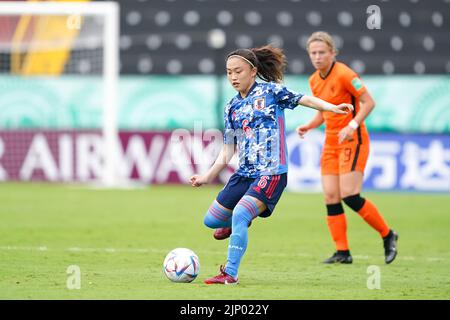 Alajuela, Costa Rica. 11. August 2022. Alajuela, Costa Rica, August 11. 2022: Aemu Oyama (6 Japan) spielt beim FIFA U20 Frauen-Weltcup Costa Rica 2022 zwischen Japan und den Niederlanden bei Morera Soto in Alajuela, Costa Rica. (Daniela Porcelli/SPP) Quelle: SPP Sport Press Foto. /Alamy Live News Stockfoto