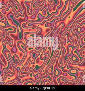 Farbenfrohe Kontur Linienmuster Kunst Stock Vektor